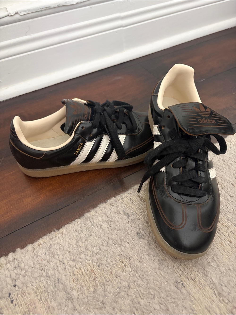 Adidas Leather Soccer Samba Sneakers